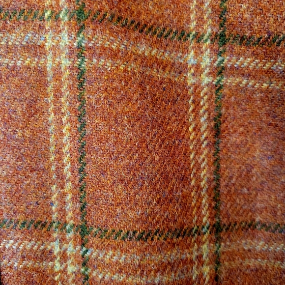 Vintage Talbots Orange Plaid Wool Blazer Jacket 4P - Picture 9 of 9